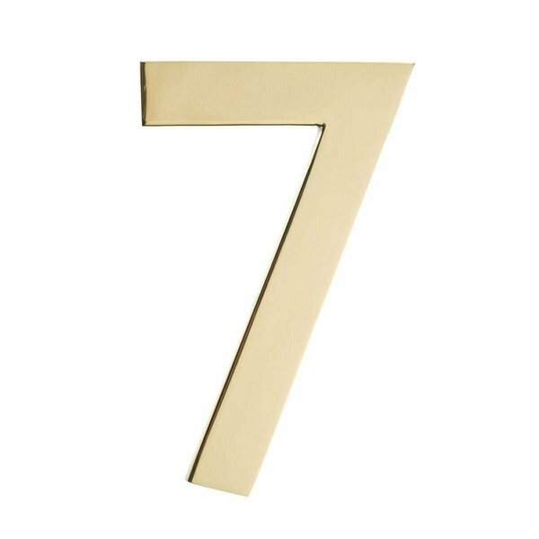 Perfectpatio House Number 7 Polished Brass - 5 in. PE3316499